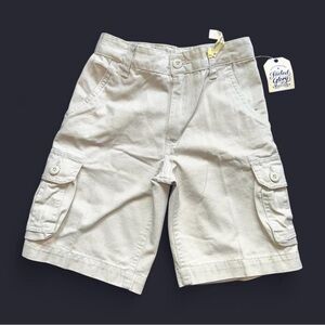 NWT Faded Glory Boys Khaki Cargo Shorts - Size 8